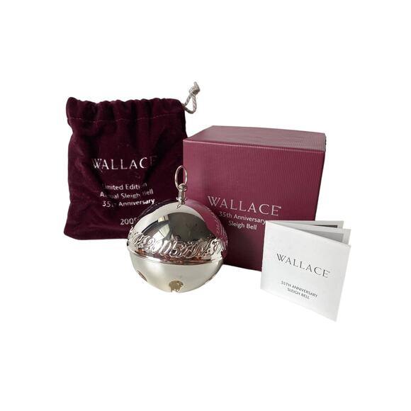 Vintage 2005 Wallace annual sleigh bell, Limited Edition ornament, silver plate - Picture 1 of 6